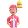 3d courier boy emoji