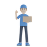 boy with ok gesture 3d logos