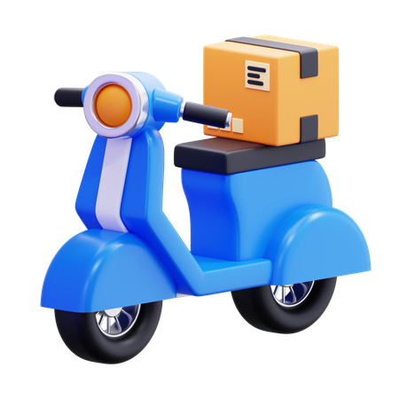 Courier Delivery Bike  3D Icon