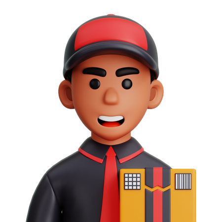 Courier Delivery Man  3D Icon