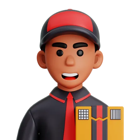 Courier Delivery Man  3D Icon