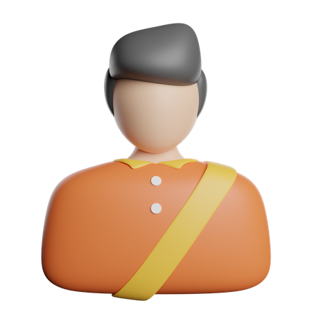 Courier Man  3D Icon