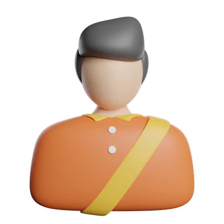 Courier Man  3D Icon