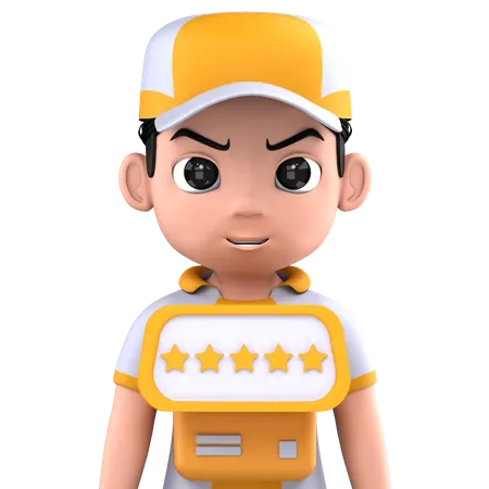 Courier rating  3D Icon