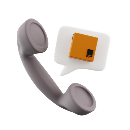 Courier Support Call  3D Icon