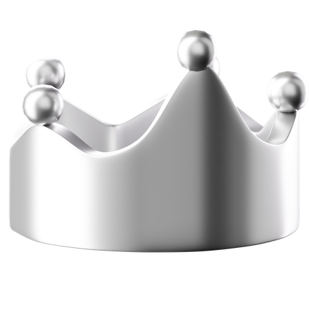 Couronne d'argent  3D Icon