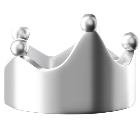 Couronne d'argent  3D Icon