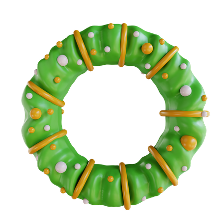 Couronne de fleurs de Noël  3D Icon