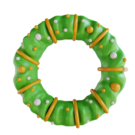 Couronne de fleurs de Noël  3D Icon