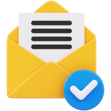 Courrier approuvé  3D Icon