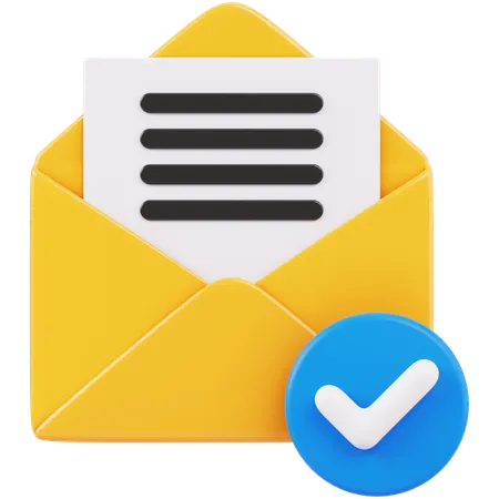 Courrier approuvé  3D Icon