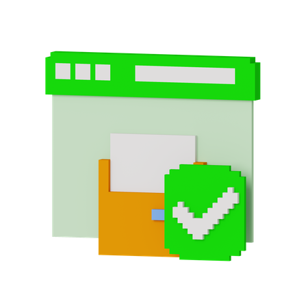 Courrier approuvé  3D Icon