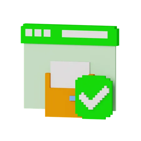 Courrier approuvé  3D Icon