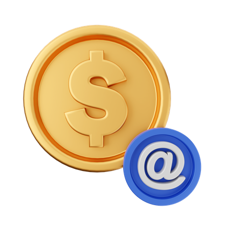Courrier commercial courrier en dollars  3D Icon