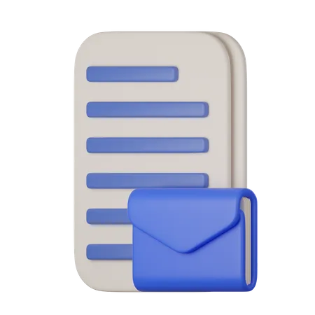 Document postal  3D Icon