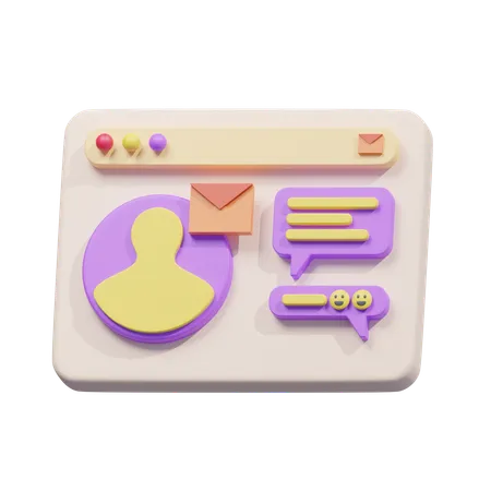 Courrier électronique  3D Icon