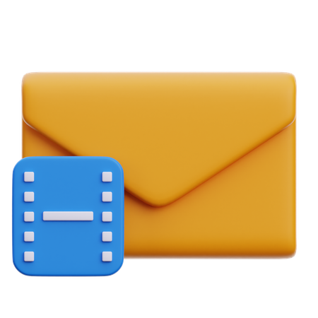 Email multimédia  3D Icon