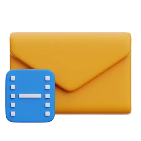 Email multimédia  3D Icon