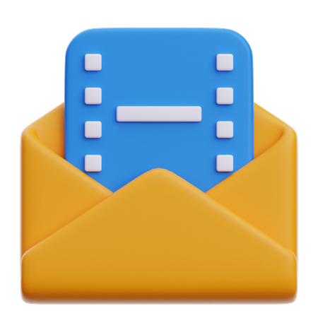 Email multimédia  3D Icon