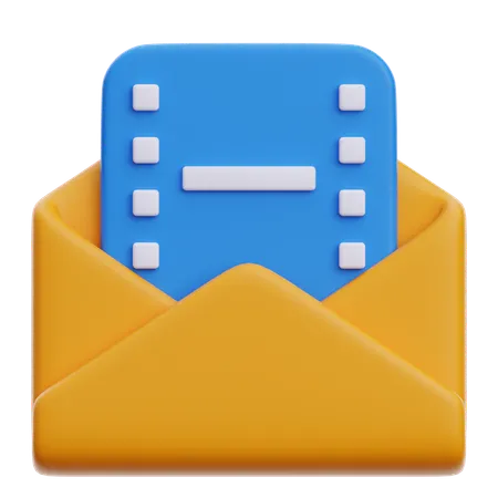 Email multimédia  3D Icon