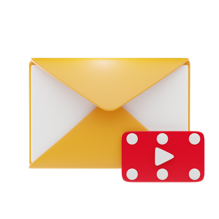 Email multimédia  3D Icon