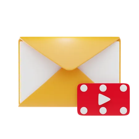 Email multimédia  3D Icon