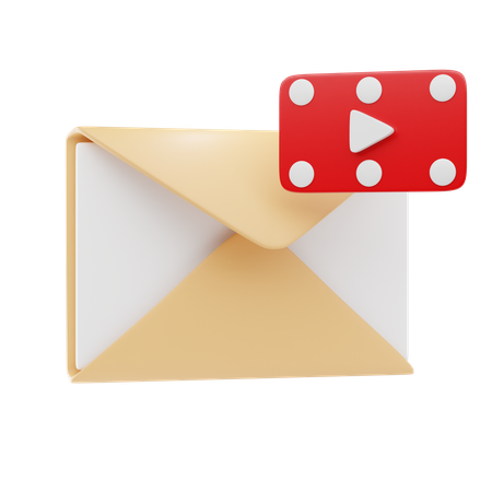 Email multimédia  3D Icon