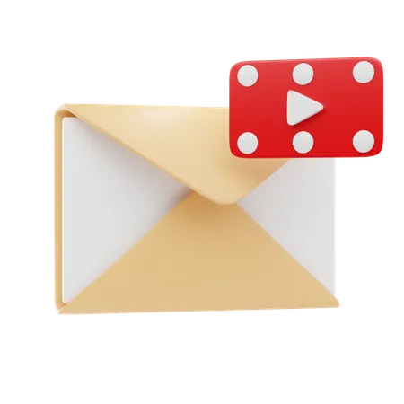 Email multimédia  3D Icon