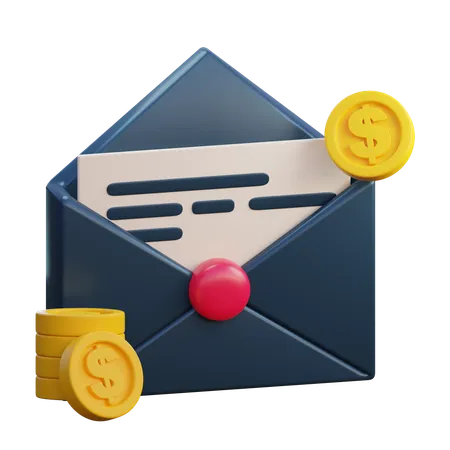 Courrier financier  3D Icon