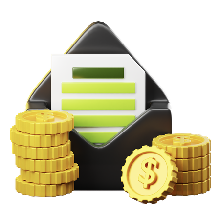 Courrier financier  3D Icon