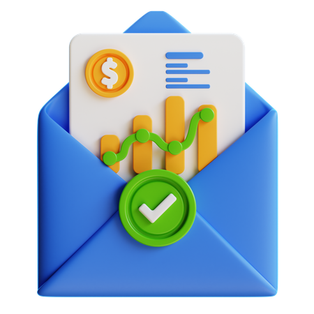 Courrier financier  3D Icon