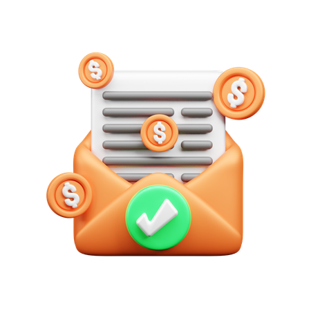 Courrier financier  3D Icon