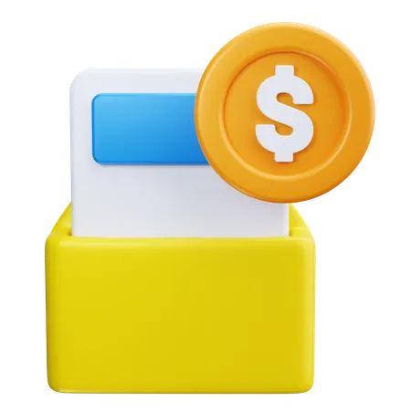 Courrier financier  3D Icon