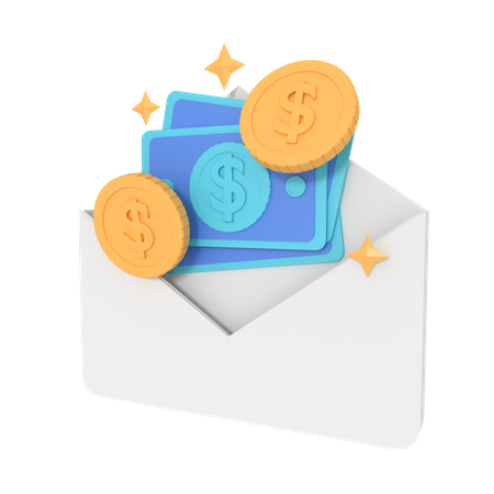 Courrier financier  3D Icon