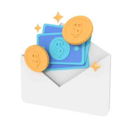 Courrier financier  3D Icon