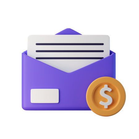 Courrier financier  3D Icon