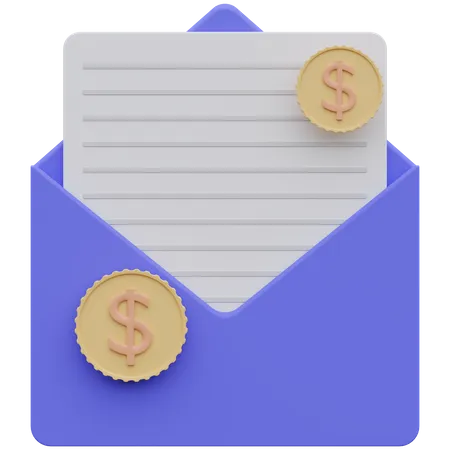 Courrier financier  3D Icon