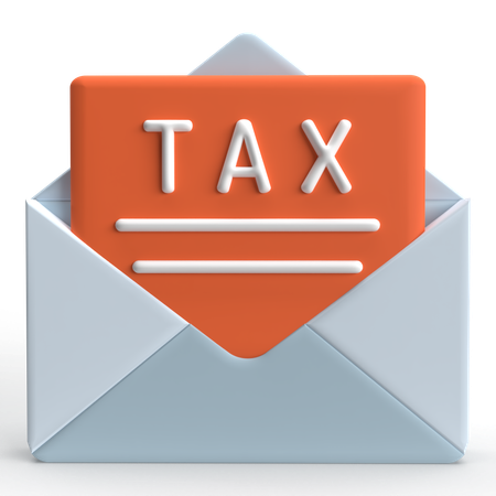 Courrier fiscal  3D Icon