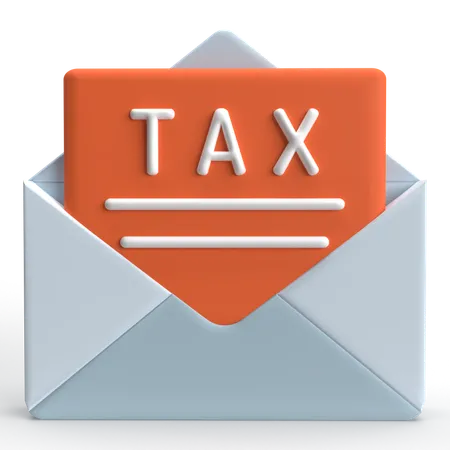 Courrier fiscal  3D Icon