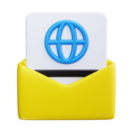 Courrier mondial  3D Icon