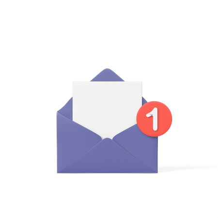 Courrier non lu  3D Icon