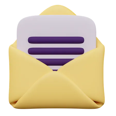 Ouvrir le courrier  3D Icon