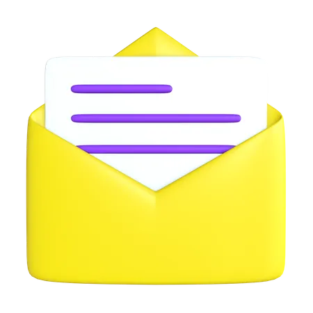 Ouvrir le courrier  3D Icon