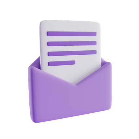 Ouvrir le courrier  3D Icon