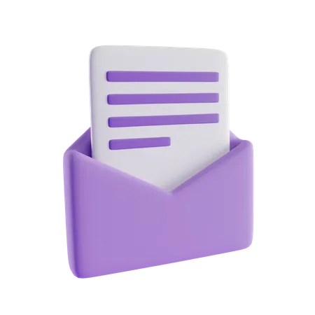 Ouvrir le courrier  3D Icon