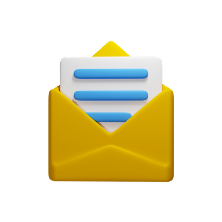 Ouvrir le courrier  3D Icon