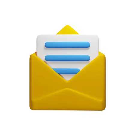 Ouvrir le courrier  3D Icon
