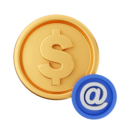 Courrier commercial courrier en dollars  3D Icon