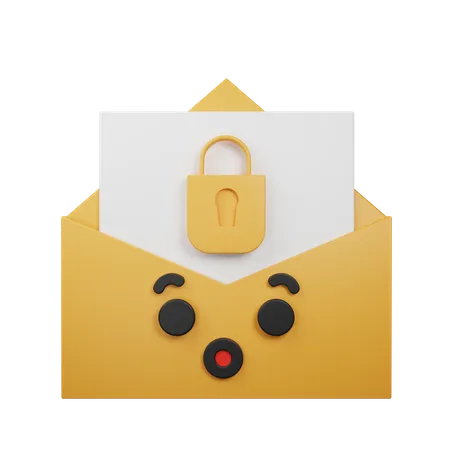 Courrier sécurisé  3D Icon