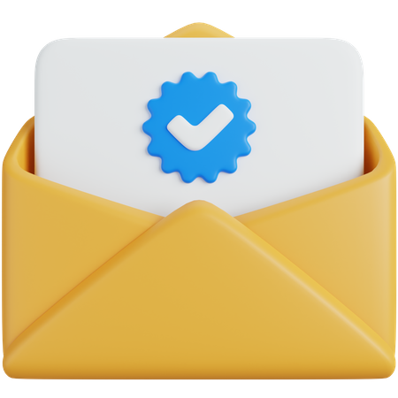 Courrier vérifié  3D Icon